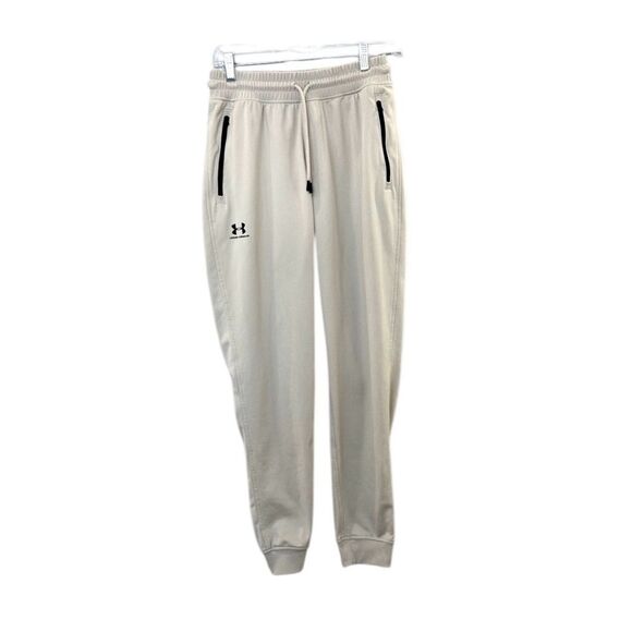 Under Armour Men's UA Sportstyle Joggers Size Medium Khaki Base Coldgear - Picture 1 of 11